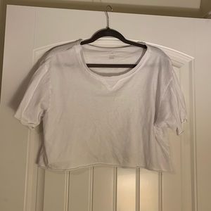 American Eagle offline white crop tee